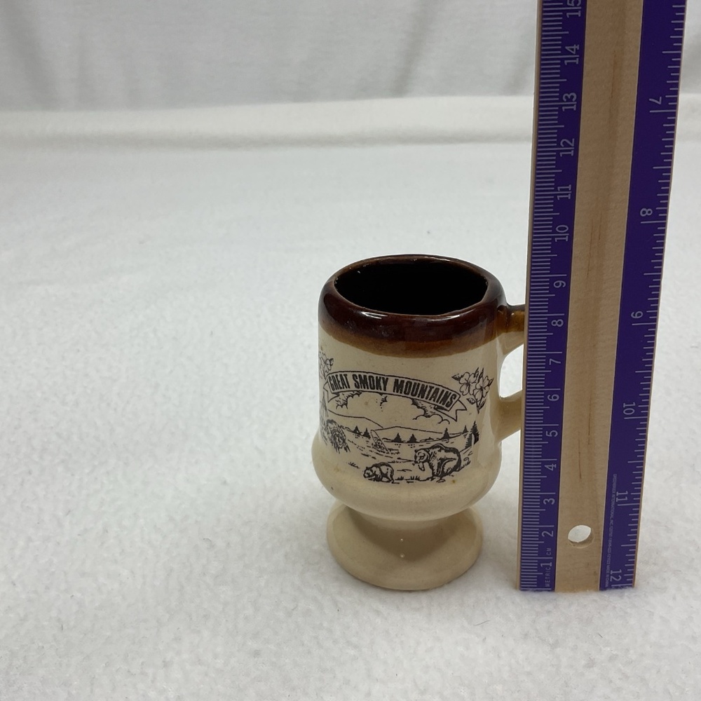 3.25 Inch Miniature Great Smokey Mountains Souvenir Mug With Imperfections - Picture 11 of 16